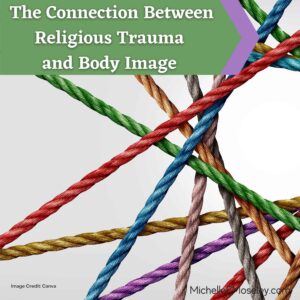 Intertwining cords of various colors to demonstrate the connections between religious trauma and body image concerns. 