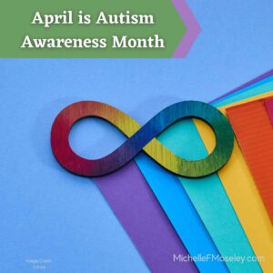 Image of multicolor inifinity symbol to represent Autism Awareness.  