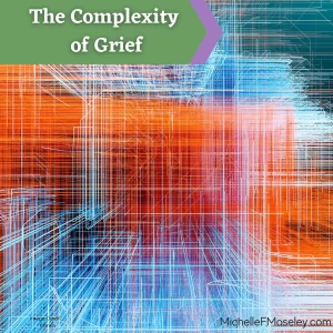 Image of many interscting lines and colors to represent the complexity of grief.