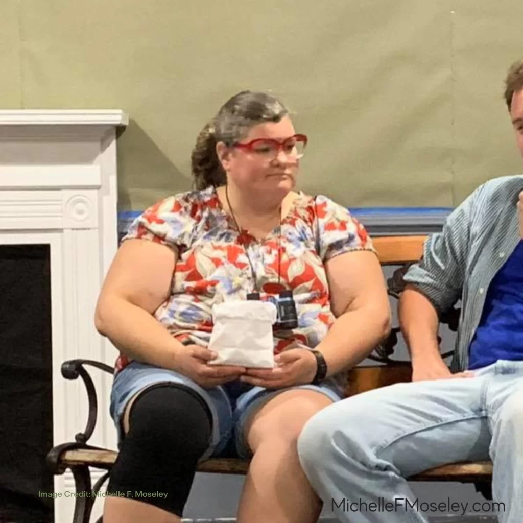 Michelle F. Moseley in a local theater production.