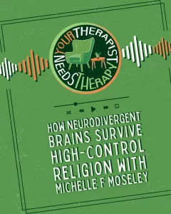 Promo image for podcast episode, featuring logo for podcast and title of episode.  